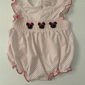 Smockingbird Smocked Minnie Mouse Bubble